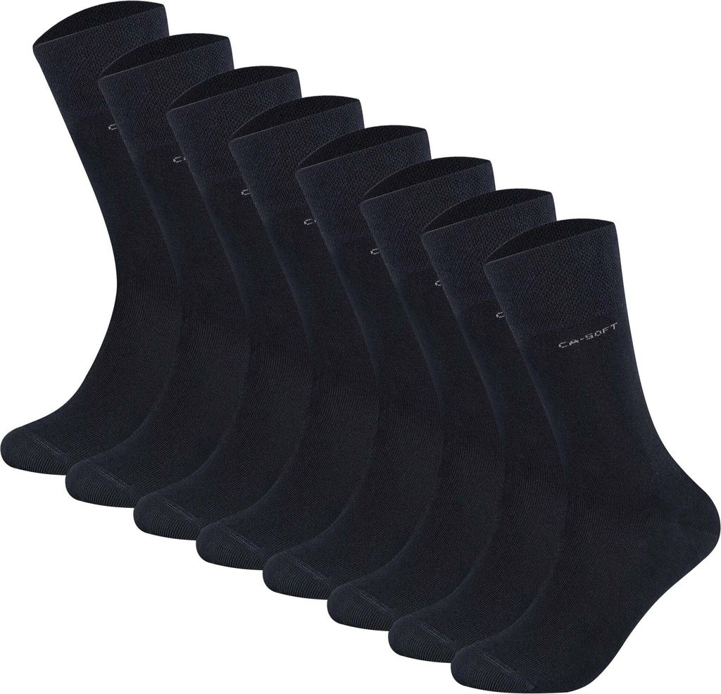 Camano Uni Socken - Soft Socks, einfarbig, 8er Pack Marine 43-46