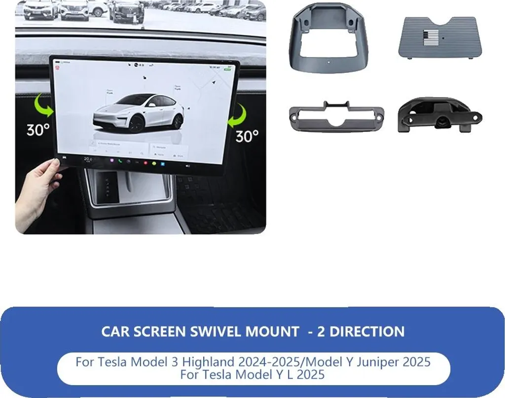 Support écran Tesla pivotant 360° : éliminez les reflets sur Model 3/Y
