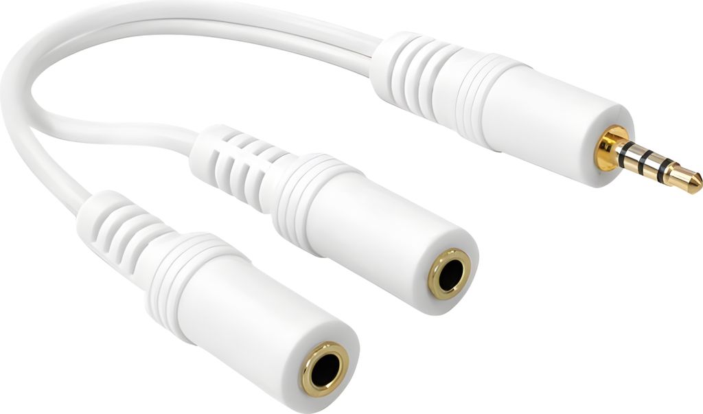 DeLOCK 65447, Weiß, 3.5mm, 2x3.5mm, Männlich, Weiblich, Produktbild 