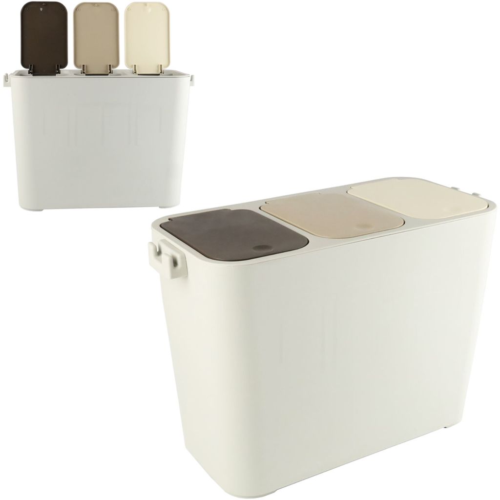 Abfalleimer 27L 3 Fächer (3 x 9L) Mülltrennsystem Produktbild 2