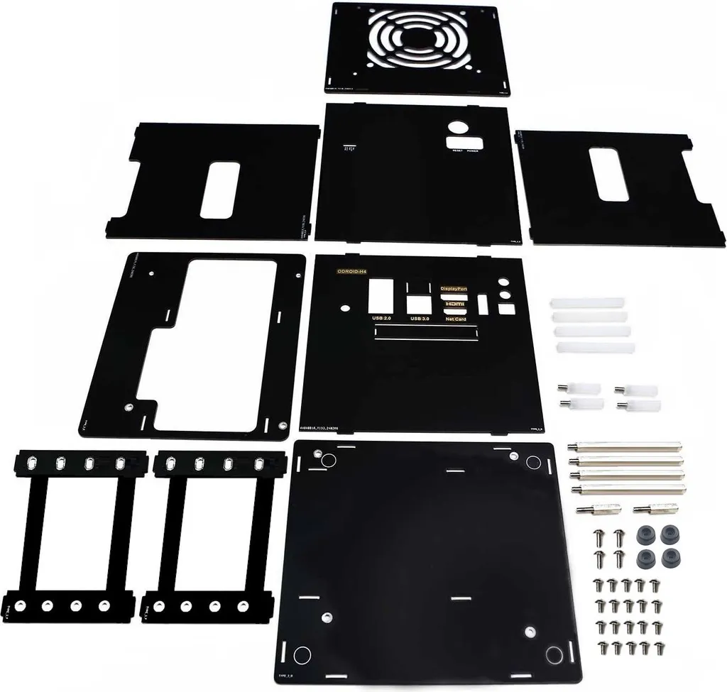 Boîtier de protection pour ODROID-H4 avec support stockage SATA multiple - 5