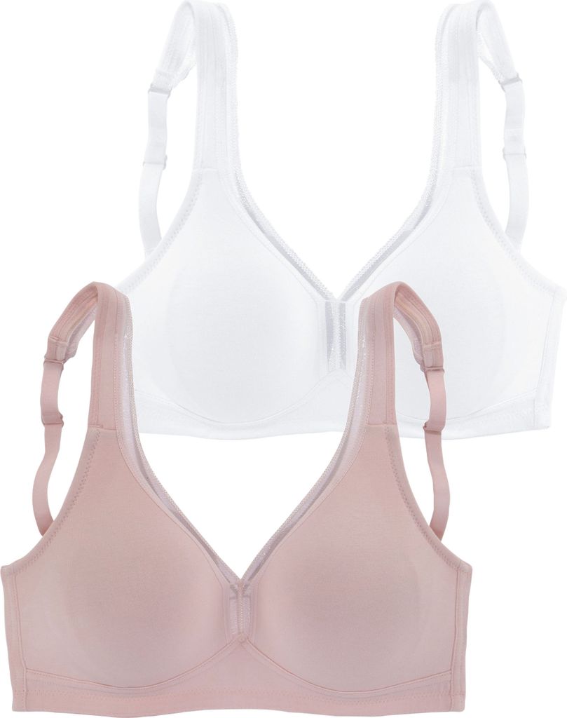 PETITE FLEUR T-Shirt-BH rosa+weiß Größe 100 Cup D