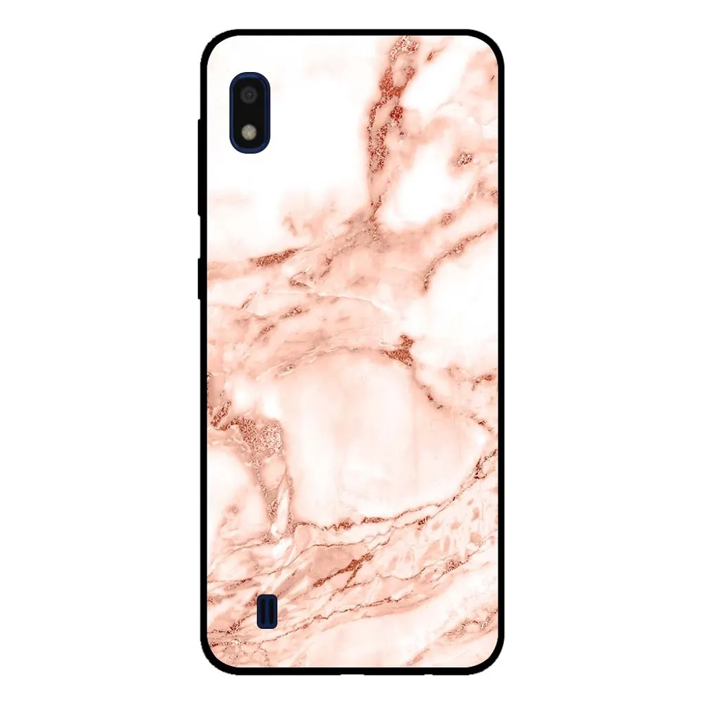 Cover Samsung A10 Effetto Marmo Bianco Oro Rosa | Smartphonica Shop