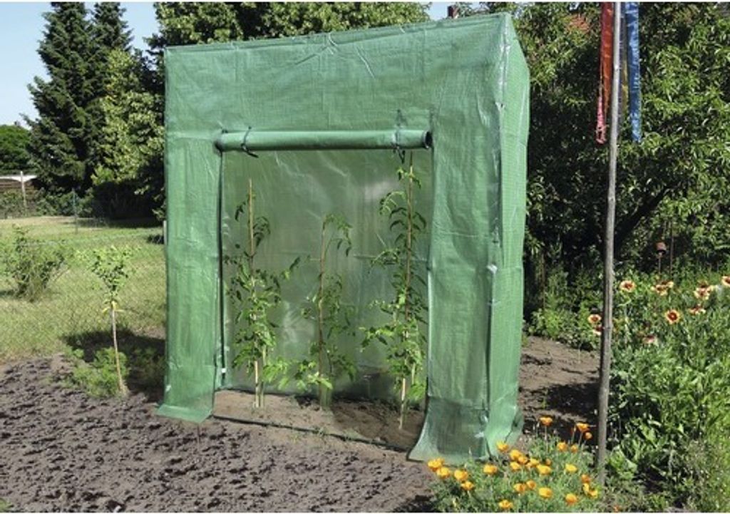 Fóliovník na rajčata 195 x 60 x 215/195 cm zelený Obrázek produktu 