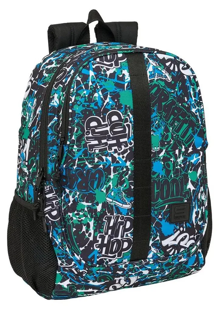 Sac à dos Safta Graffiti Go 22.5L Bleu 32x44x16 cm pour l'école primaire