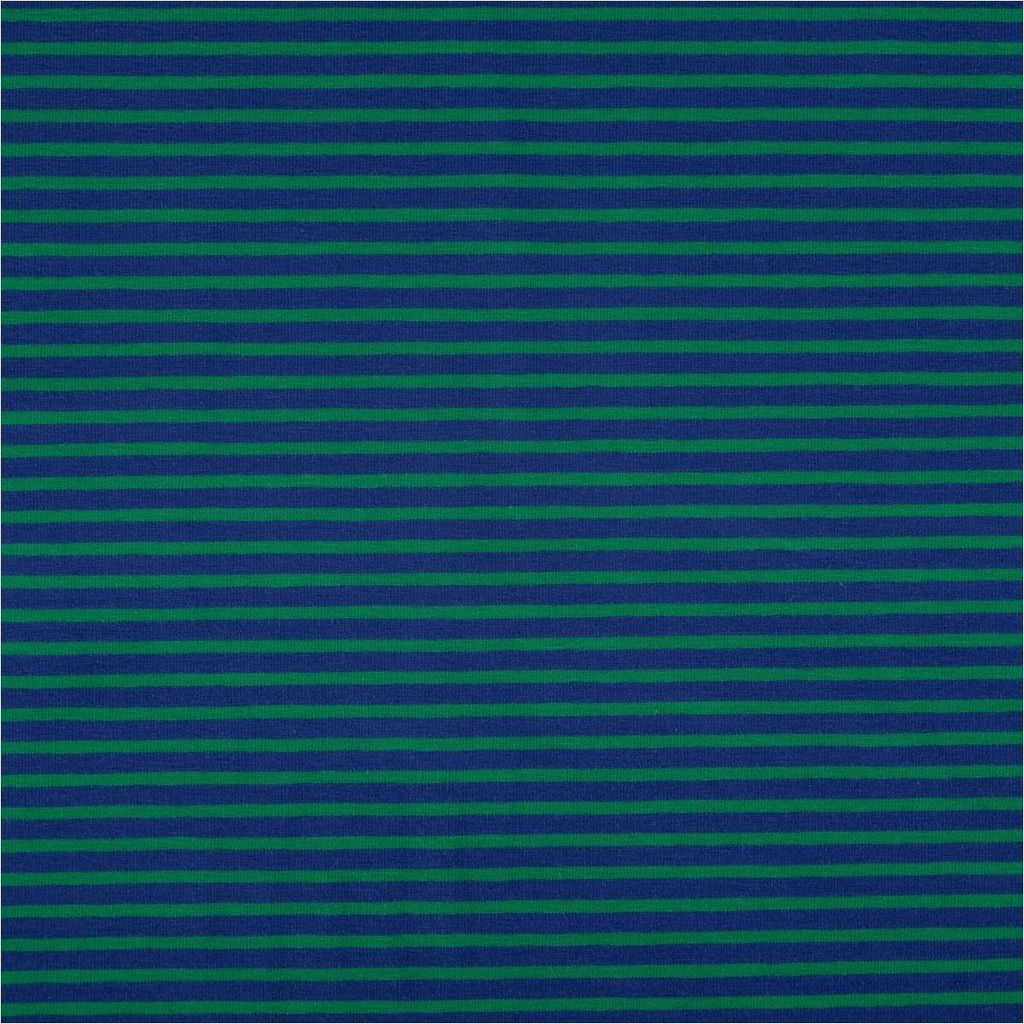 Jersey Stoff Baumwolljersey Rayure Streifen blau grün 1,45m Breite