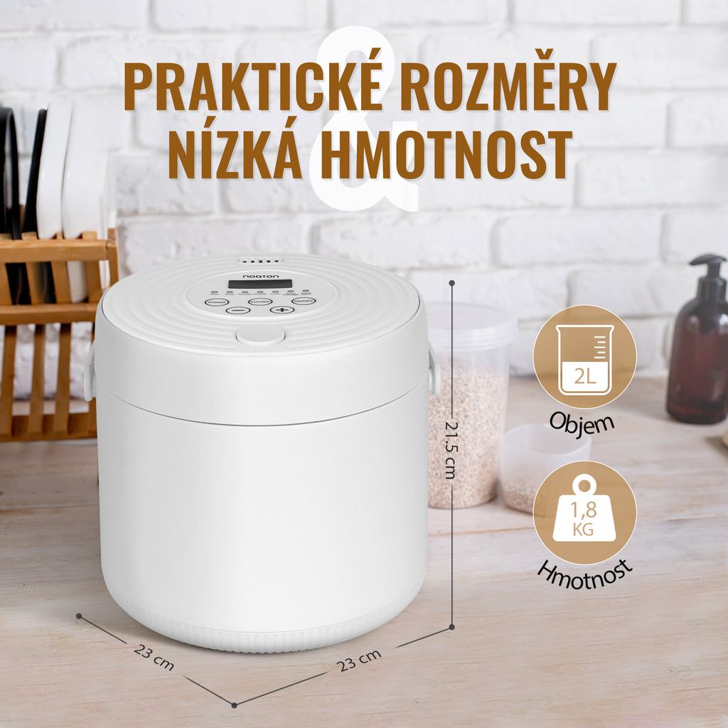 Noaton RC120W, multifunkční rýžovar, 2 l, 6 programů, Obrázek produktu 2