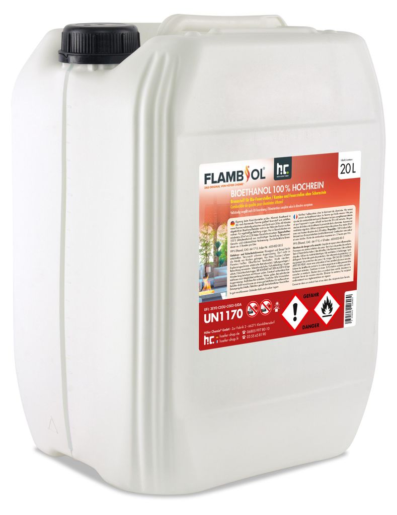 20 L FLAMBIOL® Bioethanol 100% Hochrein Produktbild 