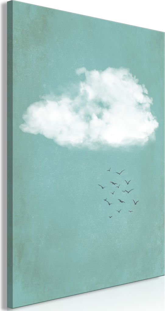 Italienischer Leinwand Leinwandbild - Cumulus and Birds (1 Part) Vertical 60x90 cm Für Kinder g-A-0334-b-a