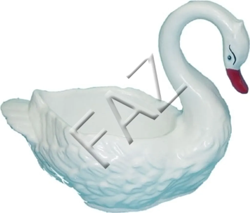 Corbeille pot de fleurs design cygne blanc 20cm pour plantes et arbustes