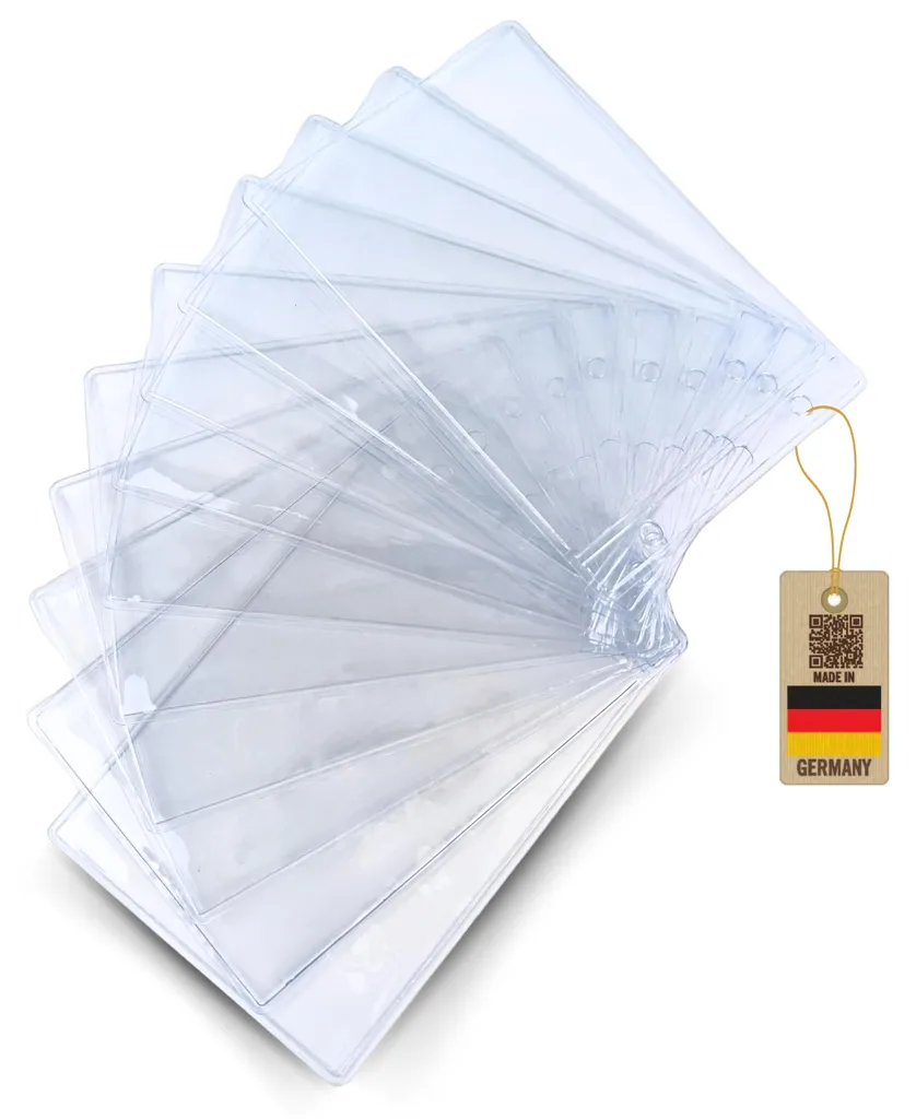 Porte-badge A6 vertical transparent 105 x 148 mm - Lot de 50 unités