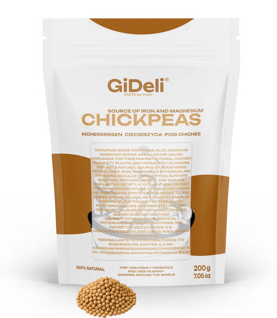 Kichererbsen Getrocknet 200g Ungeröstet Protein Vegan Hummus Falafel GiDeli