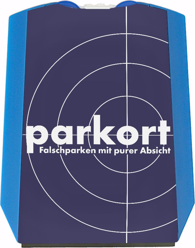 Parkort Parkscheibe mit witziger Krimi Parodie als Motiv und 2