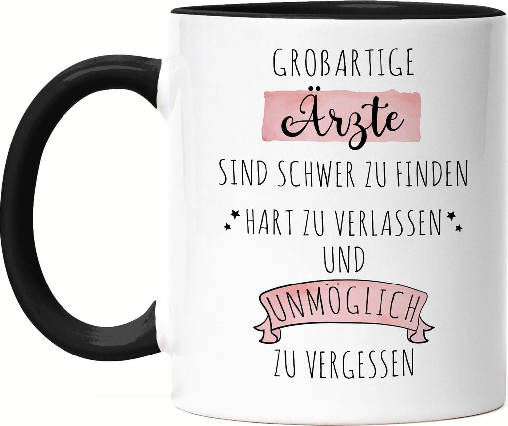 Großartige Ärzte Sind Schwer Zu Finden Tasse Schwarz Dankeschön Geschenk Hart Zu Vergessen