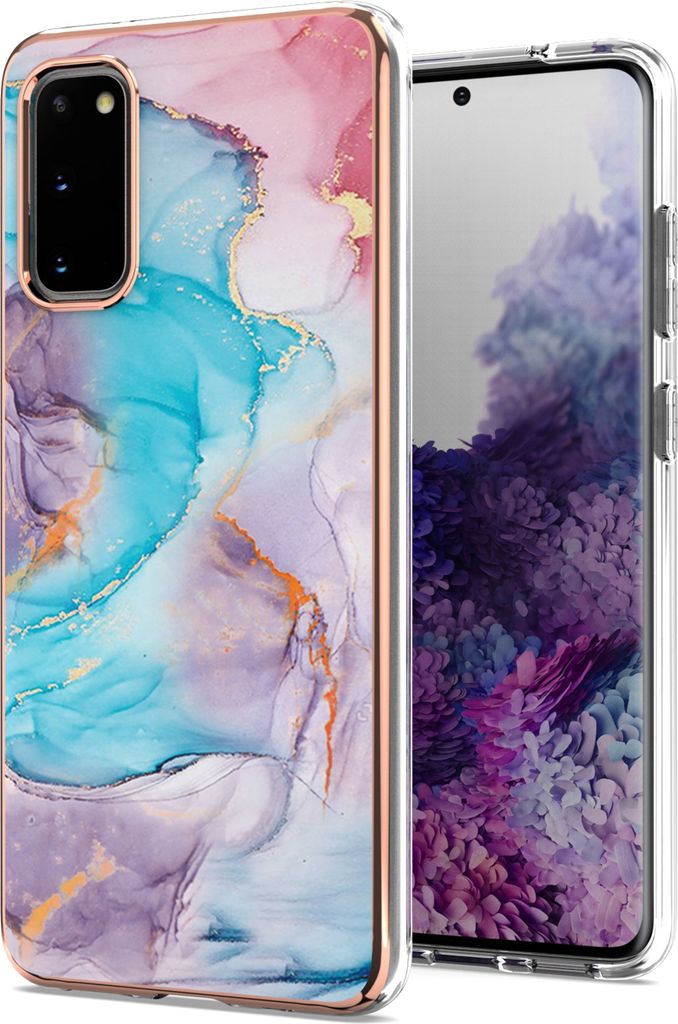 Samsung S20 Hülle, Muster Handyhülle Weich TPU Bumper Schutzhülle für Samsung Galaxy S20 Blau