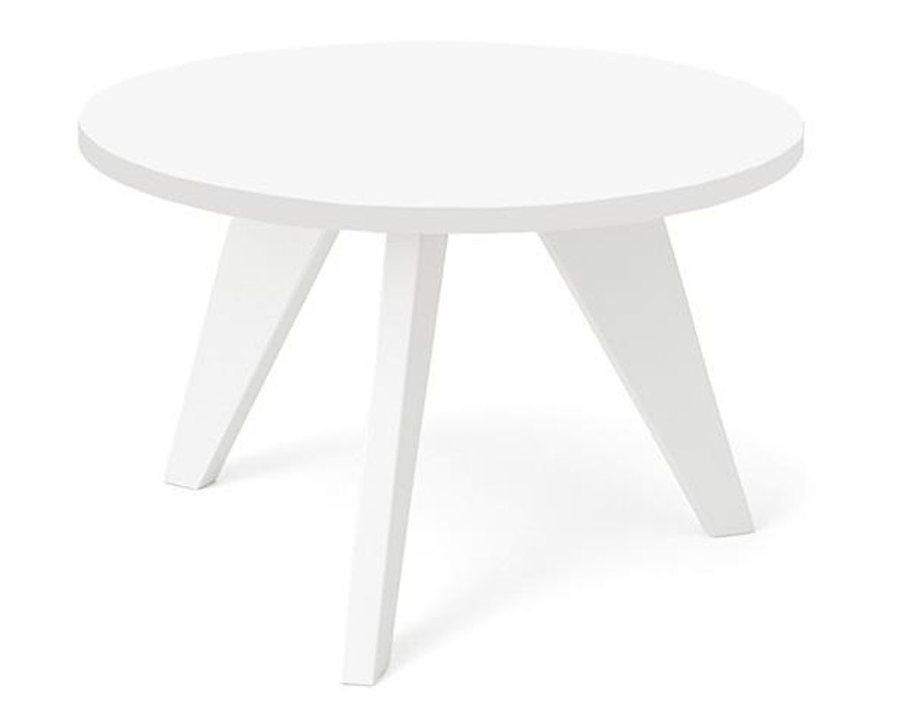 DEKORI_INTERIORS, LORA Couchtisch, 60 cm – minimalistisch, leicht und zeitlos für moderne Interieurs (Eiche Weiß/Weiß)