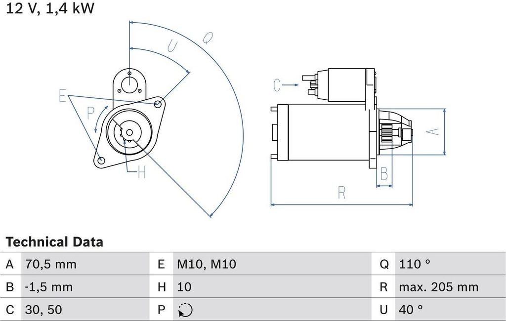BOSCH 0 986 025 960 Anlasser