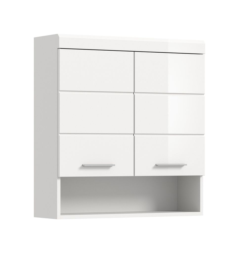 Hängeschrank mit kratzfester Oberfläche, pflegeleichte Hochglanz Front, Breite 74 cm, weiß, furnling Scott