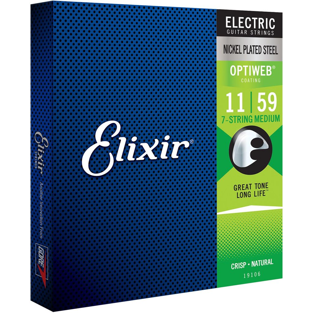 Elixir Optiweb 19106 Medium 7-String Saiten für E-Gitarre