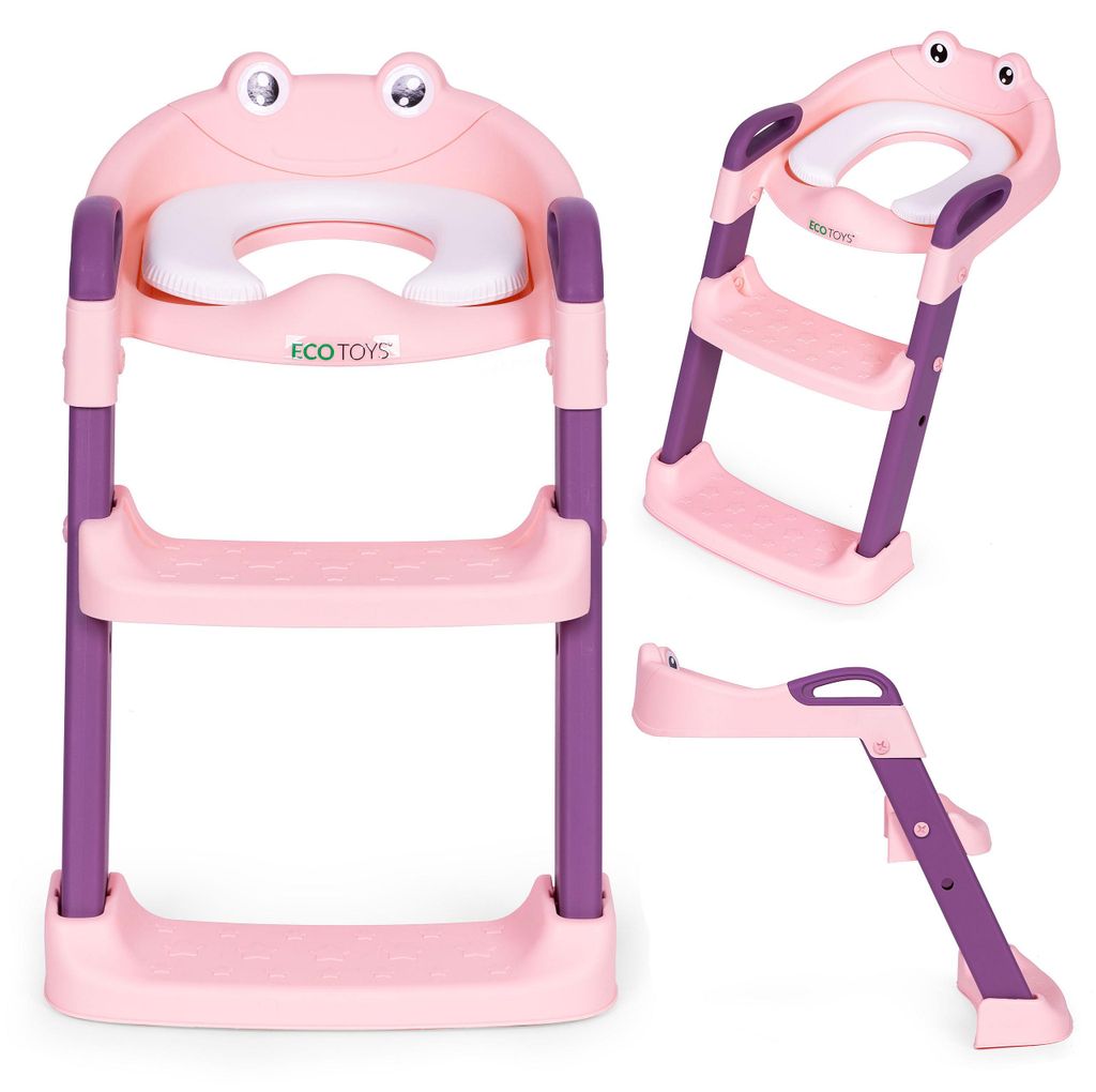 ECOTOYS detský WC nástavec so schodíkmi a rukoväťami, Obrázok produktu 