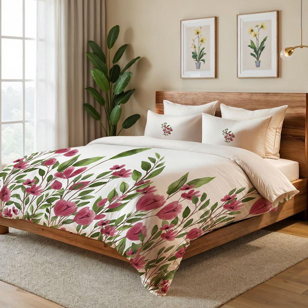 L'Essentiel Linge de Maison, XXL Bettwäsche Set (1 Stück), 155 x 220 cm, 70% Baumwolle / 30% Polyester, Maschinenwaschbar, Knopfverschluss, Creme...