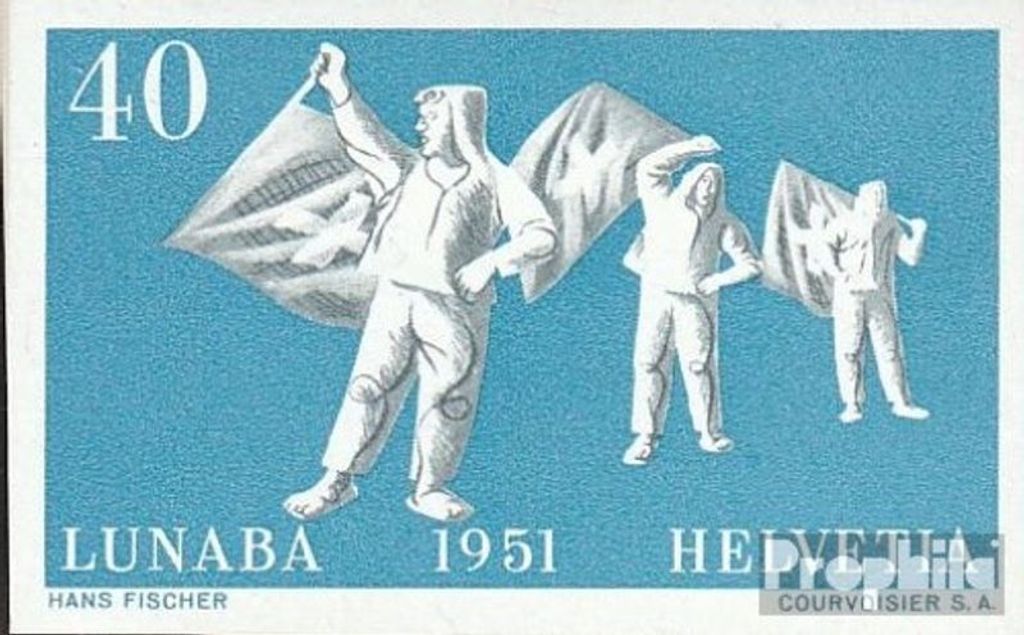 Briefmarken Schweiz 1951 Mi 560 (kompl.Ausg.) postfrisch LUNABA Luzern