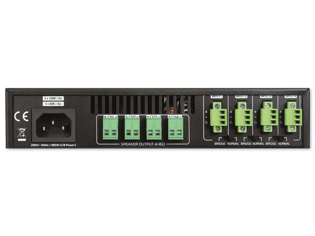 Sonorisation Multi-Zone Amplificateur OMNITRONIC DJP-604 Class-D 4 Canaux