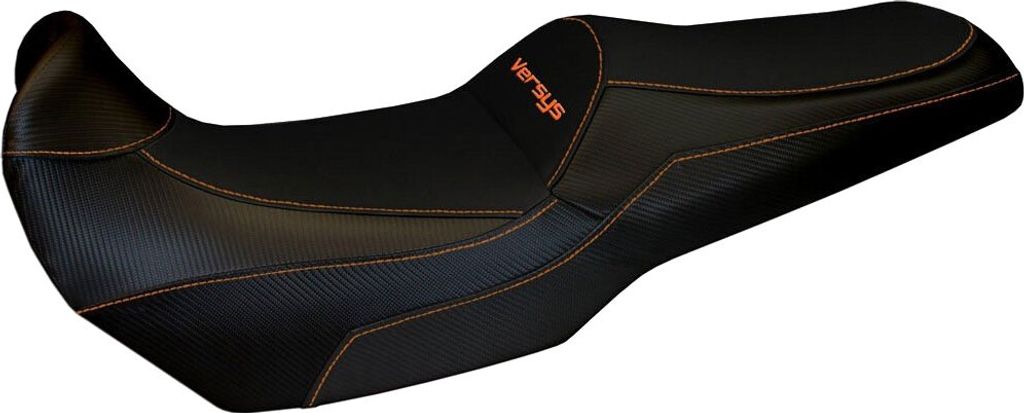 Sitzbezug mit logo Lampedusa Total Black spezifisch 1OR für KAWASAKI versys 1000