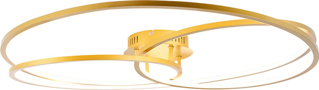 Deckenleuchte Gold 78 cm inkl  LED 3 Stufen Dimmbar Rowin Produktbild 