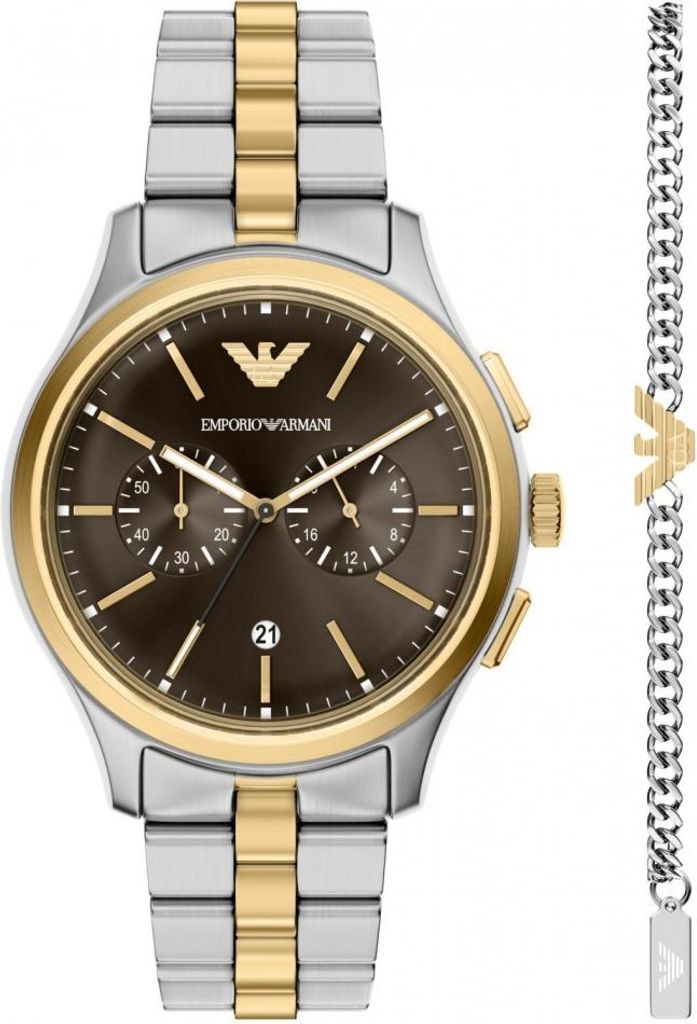 Pánska súprava EMPORIO ARMANI AR80084SET, strieborná, módna Obrázok produktu 