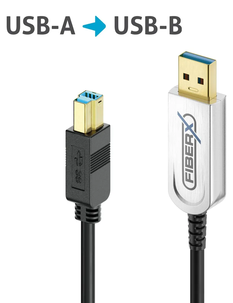Câble de rallonge USB 3.1 fibre optique AOC 10m pour transfert 10Gbps
