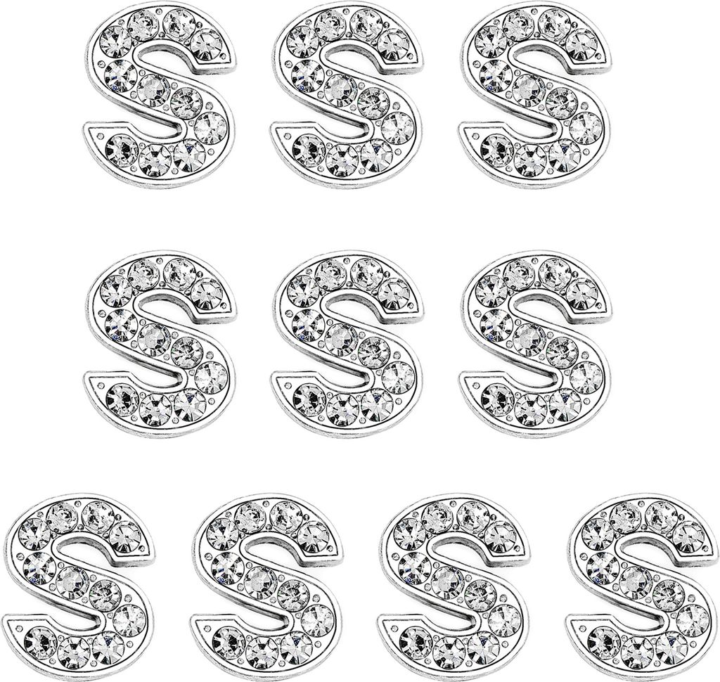 10pcs Armband Anhänger Festival DIY English Letter Multifunktional handgefertigtes Kunstkristallarmband Anhänger für Frauen-S