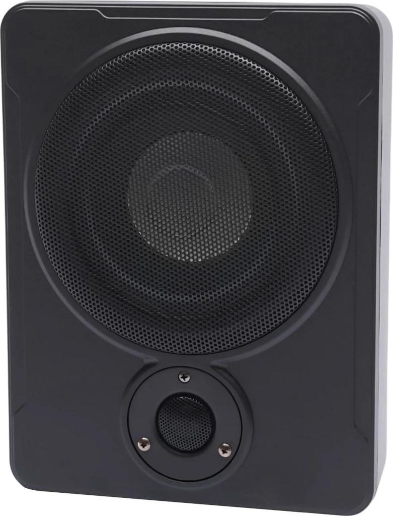 Untersitz-Subwoofer - Aktiver Auto-Subwoofer - 20 cm - Integrierter Verstärker - Flache Bauweise - 30–100 Hz - 4 Ω - 91 dB - Schwarz