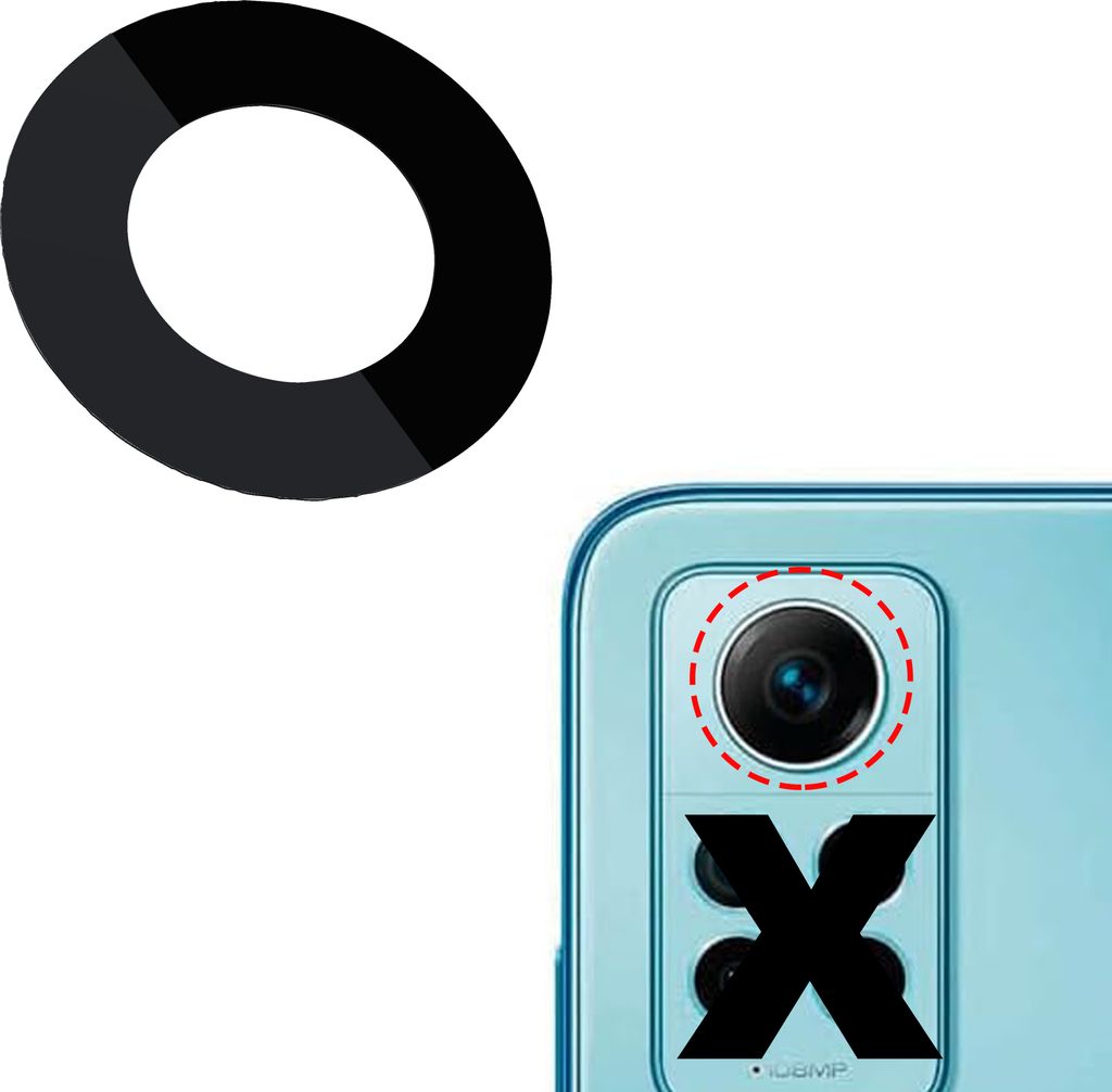 Redmi Note 12 Pro 4G Kamera Linse Glas Camera Glass Lens + Produktbild 