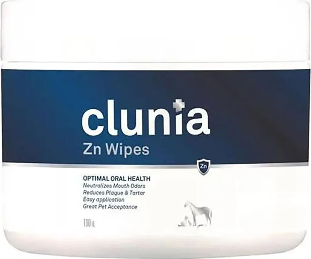 Clunia Zn Lingettes Contre la Mauvaise Haleine et le Tartre pour Animaux