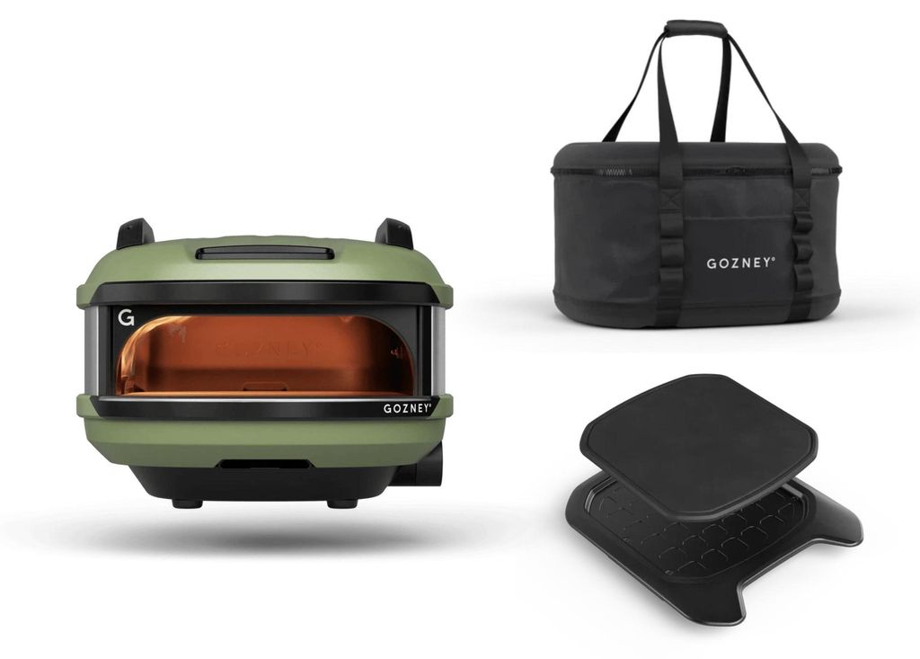 Gozney Tread Pizzaofen + Transporttasche + Roof Rack Olivgrün