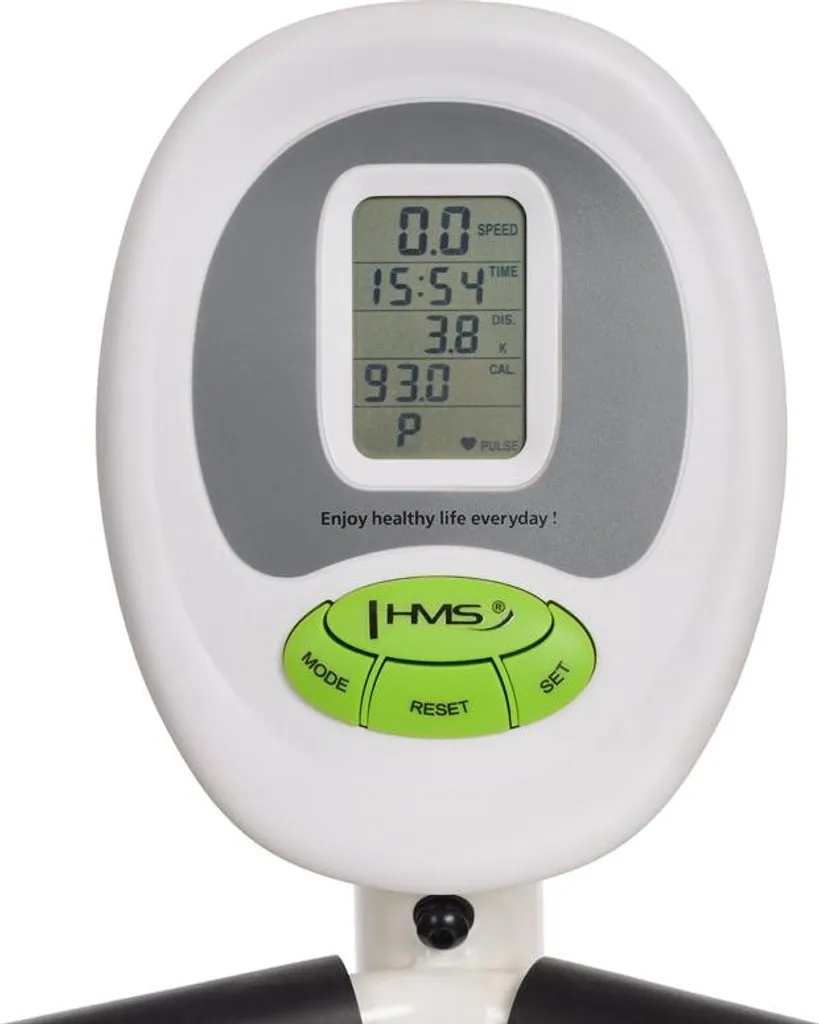 Vélo d'exercice magnétique allongé blanc et vert - Modèle Ergofit V2 - 6