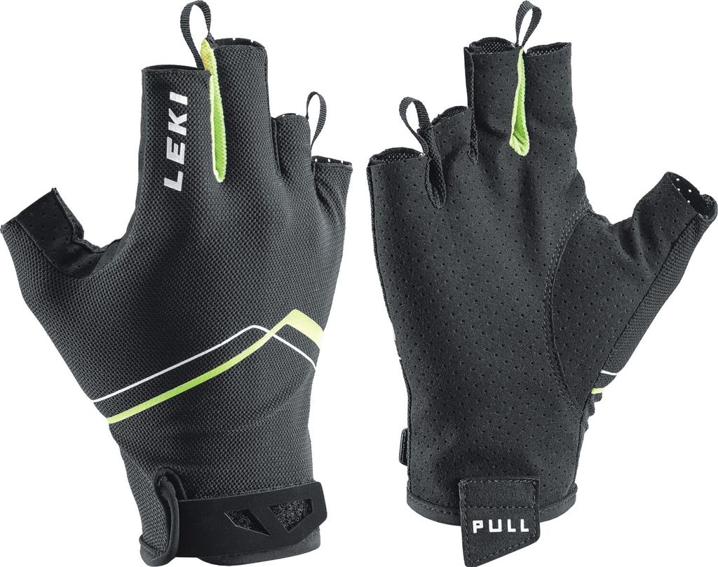 LEKI Handschuhe »Multi Breeze Short« Schwarz Gelb Weiß Gr. 7.0