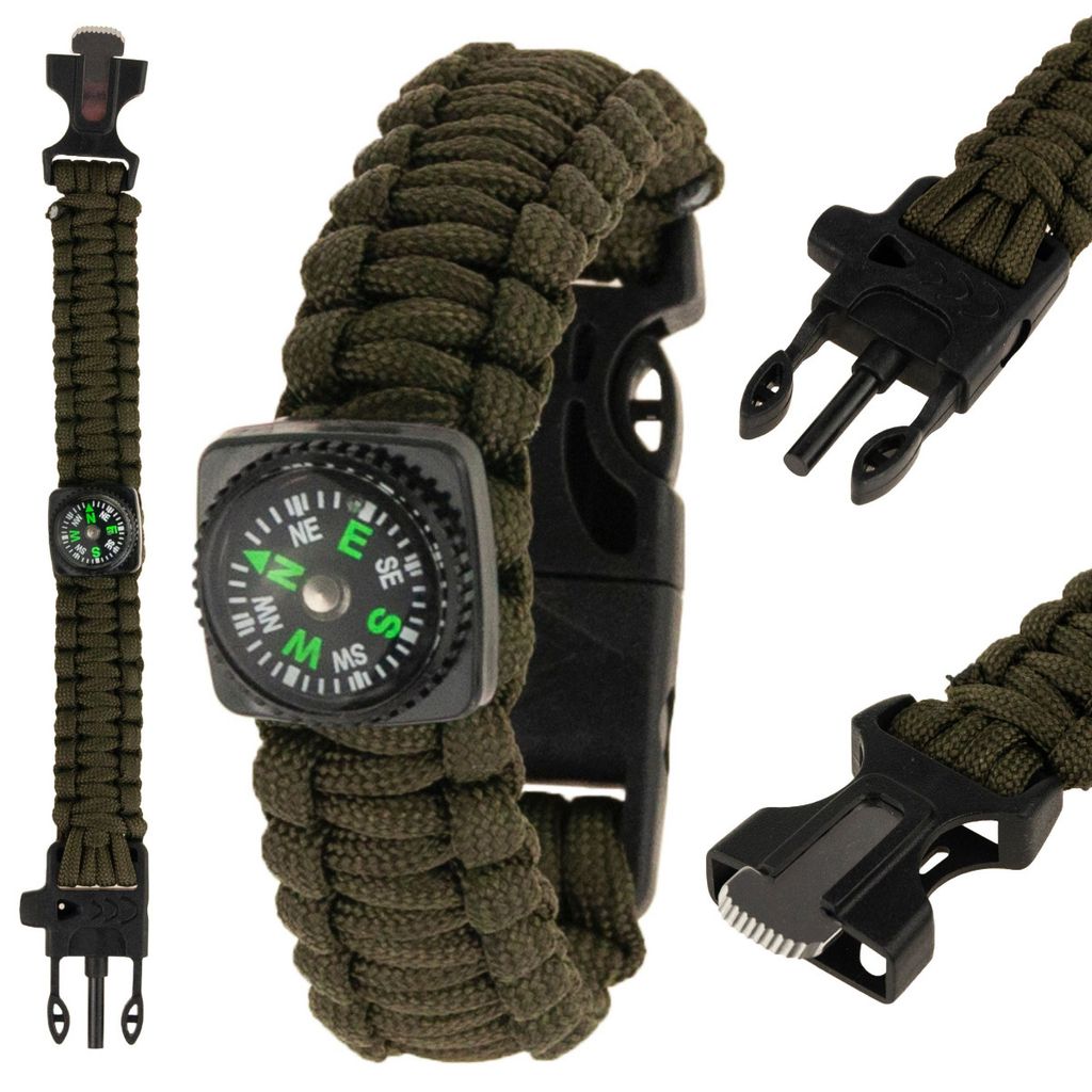 Armband SURVIVAL mit Zubehör - grün Produktbild 