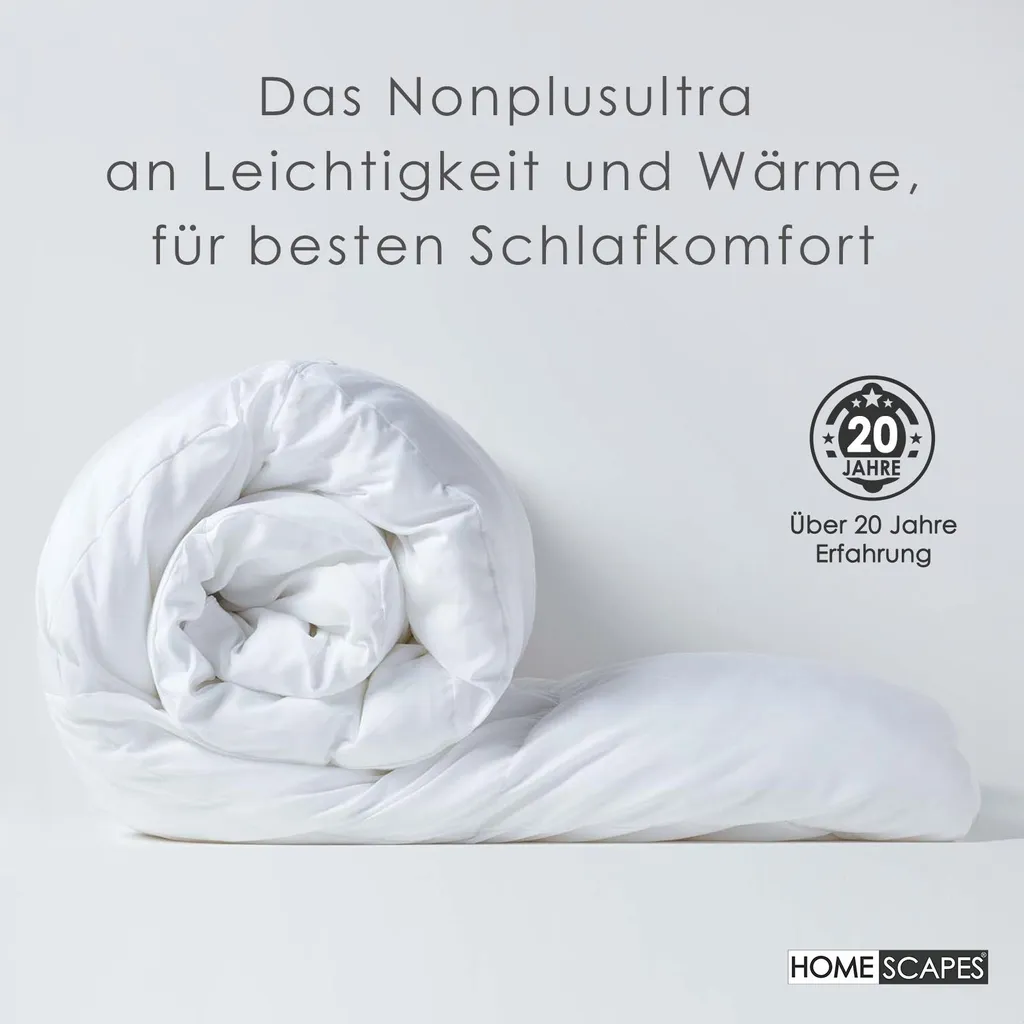 Piumino Invernale 200x200 Homescapes: Microfibra Soffice Classe 4 - 3