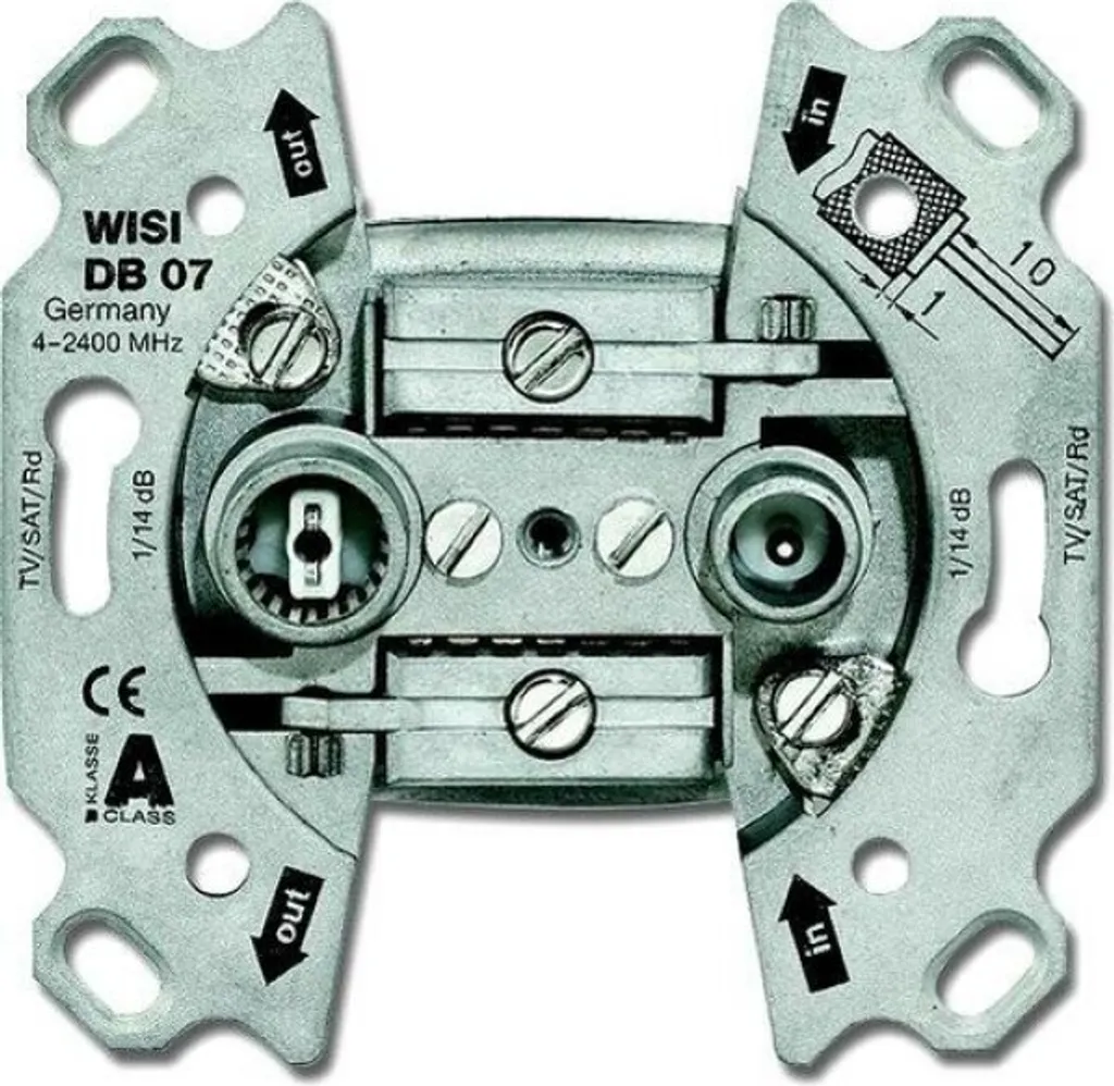 Insert prise antenne Busch-Jaeger 0231-101 passage TV SAT - 2