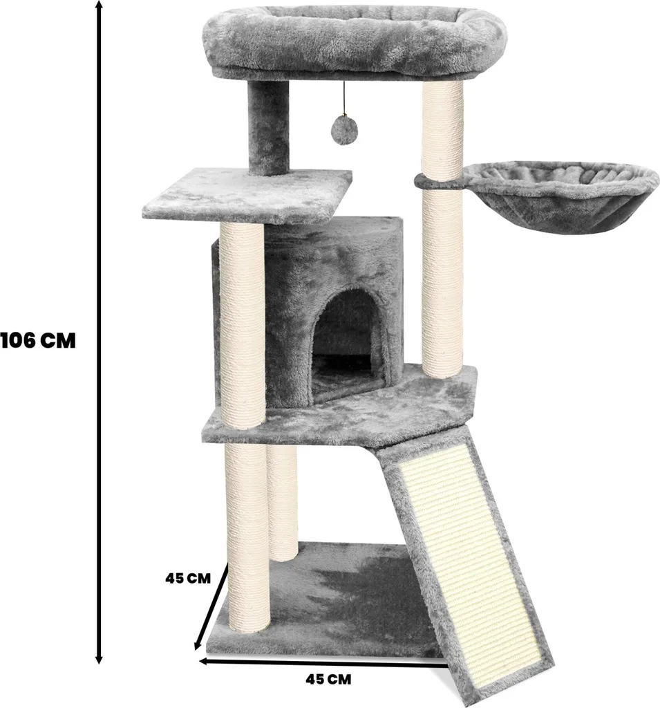 Aga Design DS316: Tiragraffi Alto 106cm in Sisal per Benessere Gatto - 5