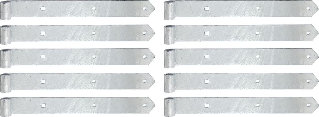 Alberts 845292 Ladenband, gerade, Abschluss abgerundet, feuerverzinkt, Rolle Ø16 mm, Größe 400 x 45 mm, 10er Set