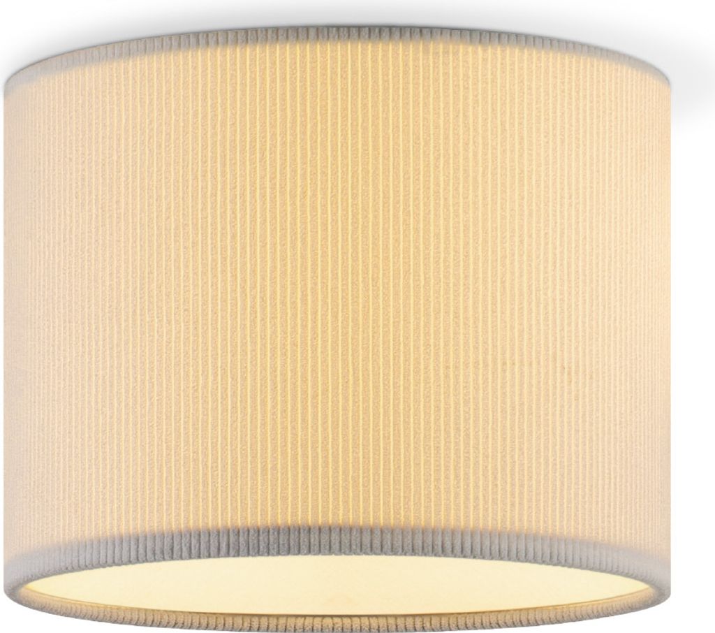 Home Sweet Home Zylindrische Kord-Plafondlampe - Wit - ø22 x 17 cm