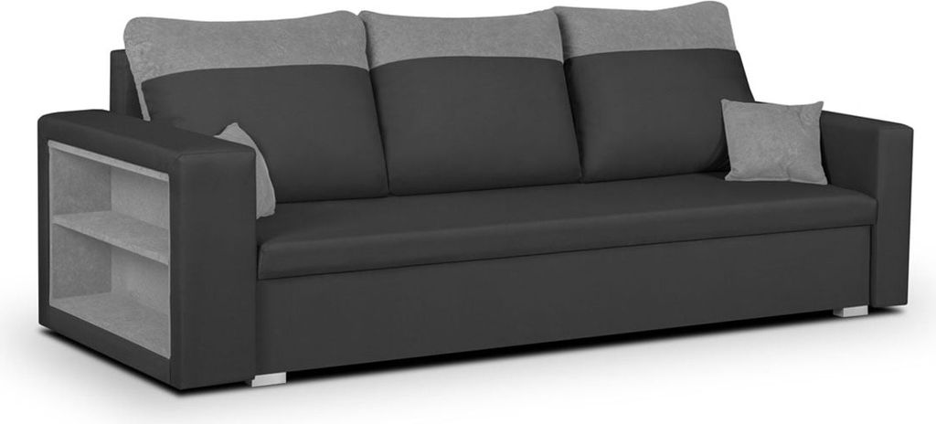 3-Sitzer-Sofa mit Schlaffunktion PABLO1 - Dunkelgrau/Hellgrau