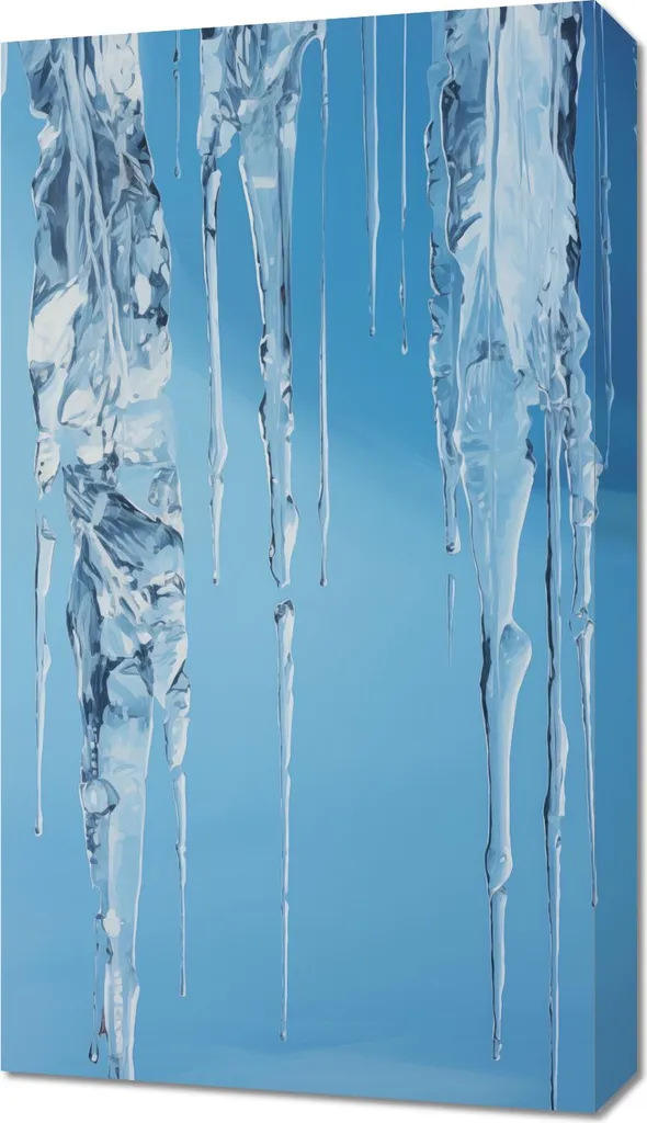 Tableau Décoratif 40x70 cm Gouttes Cristallines pour Salon Moderne