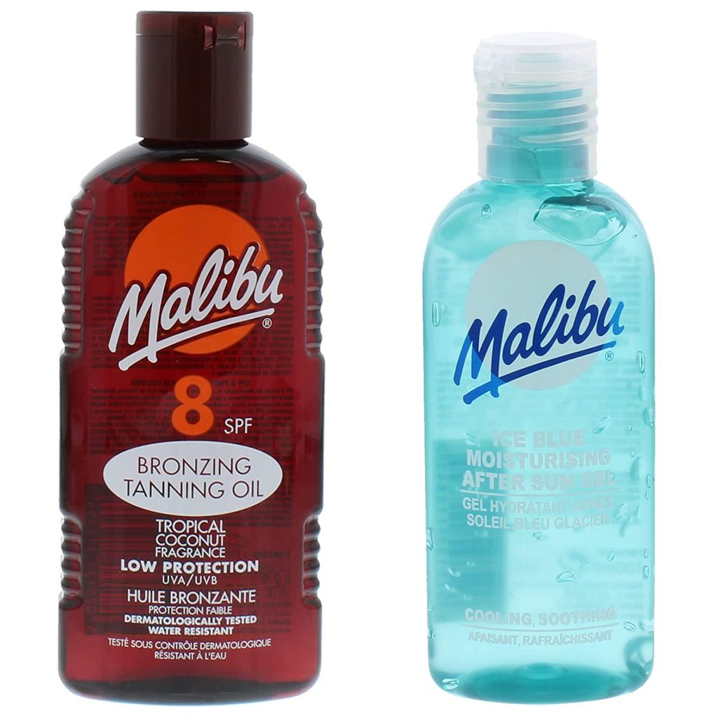 Malibu Sonnenschutzöl LSF 8 200 ml + After Sun Gel 100 ml