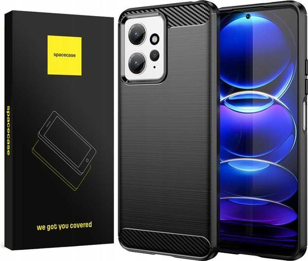 Spacecase Carbon Redmi Note 12 4G schwarz