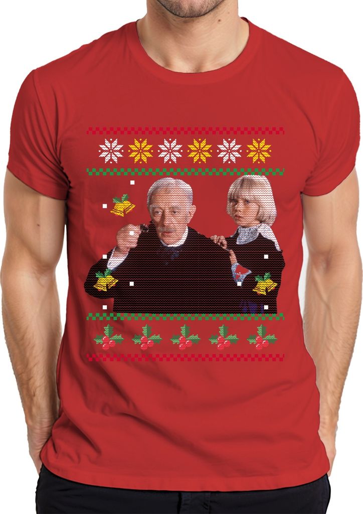 Der kleine Lord - Ugly Christmas Sweater Weihnachten Weihnachtsgeschenk Herren T-Shirt, Rot, XXL