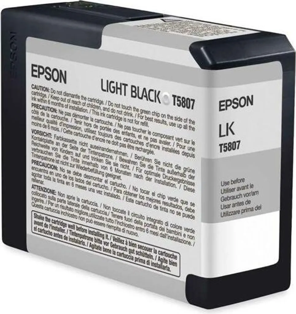 Epson T5807 Cartouche d'encre Noir Clair 80ml pour Stylus Pro 3800